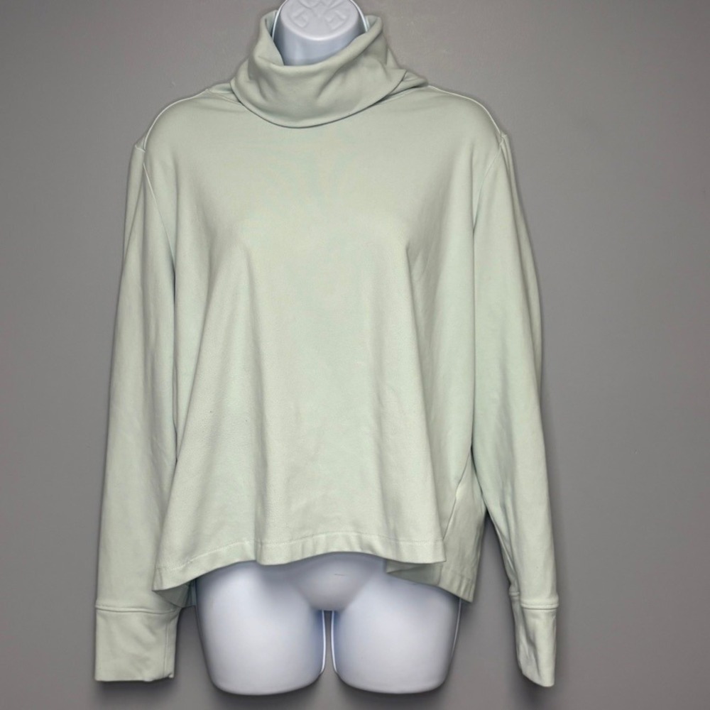 Calia‎ Mint Green Cozy Buttery Soft Oversized Turtleneck Athleisure Sz L